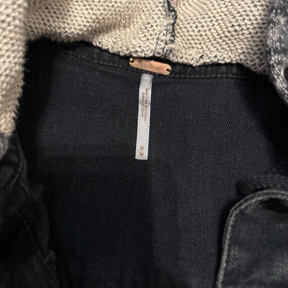 Free People Mix Media Denim Jacket - Picture 3 of 4